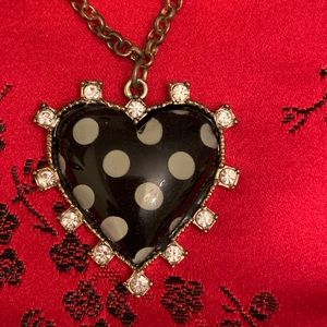 Betsey Johnson Heart Necklace.